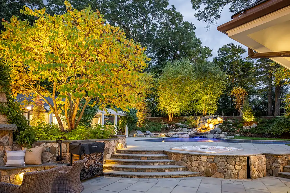 stone pavers pool oasis
